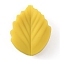 Silicone Beads, Leaf, Gold, 24~24.5x19~19.5x7~7.5mm, Hole: 2mm
