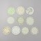 Lace Round Scrapbook Paper Pads, for DIY Album Scrapbook, Background Paper, Diary Decoration, Light Green, 89~90x0.2mm, 10pcs/set