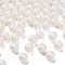 Frosted Plastic Imitation Pearl Beads, Round, White, 10mm, Hole: 1.8mm