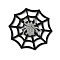 Acrylic Cabochons, Spider Web, Black, 39x38x4.5mm