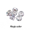 Rondelle Brass Rhinestone Spacer Beads, Platinum, for Jewelry Making, Bracelets, Necklaces, DIY Accessories, Crystal AB, 10mm, Hole: 2.4mm