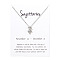 Twelve Constellations Alloy Pendant Necklaces, Platinum, Sagittarius, 15.75 inch(40cm)