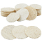 30Pcs 3 Styles Natural Loofah Sponge Exfoliating Face Pads, Reusable Facial Skin Care Wash Pads, Flat Round, Floral White, 5.15~6.1x0.15~2cm, 10pcs/style
