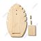 Wooden Necklace Displays Stands, Necklace Organizer Holder, Leaf Shape, Moccasin, Finished Product: 9x16x25.5cm, about 4pcs/set