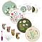 DIY Embroidery Kits For Beginner, Including Printed Fabric, Embroidery Thread & Needles, Bamboo Embroidery Hoop, Flower, 267~270x267~270x0.4mm