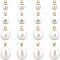 40Pcs 2 Style ABS Plastic Imitation Pearl Pendants, with Brass Findings, Drop & Round, Real 18K Gold Plated, 10~17.5x6~10x6~10mm, Hole: 1.6mm, 2 style, 10pcs/style, 40pcs