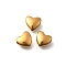 304 Stainless Steel Beads, Ion Plating(IP), Heart, Golden, 7x7.5x4mm, Hole: 1.6mm