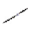 Glass and Acrylic and CCB Beads Strands, Mixed Shapes, for Jewelry Making, Faceted, Black, 10.8x8mm, Hole: 0.9mm, about 18pcs/strand, 7.09~7.48''(18~19cm)