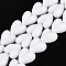 Handmade Lampwork Beads Strands, Heart, White, 15~16x15x8.5~9mm, Hole: 0.6~1.2mm, about 24~25pcs/strand, 12.99~14.17 inch(33~36cm)