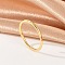 Simple Brass Finger Rings for Women, Cadmium Free & Lead Free, Real 18K Gold Plated, 1.5mm, US Size 7 1/4(17.5mm)