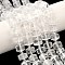 Natural Quartz Crystal Beads Strands, Rock Crystal, Faceted, Disc, Heishi Beads, with Seed Beads, 11~12x8~9mm, Hole: 0.7~0.8mm, about 32~33pcs/strand 15.16''~15.39''(38.5~39.1cm)