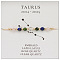 Natural Gemstone Constellation Beaded Bracelets, Taurus, Colorful, 11 inch(28cm)