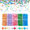10 Sets 5 Colors Handmade Transparency Lampwork Beads, Round, Mixed Color, 2~2.5x1.5mm, Hole: 0.7mm, 660pcs/set, 2 sets/color