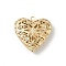Hollow Heart Brass Locket Pendants, Rack Plating, Long-Lasting Plated, Lead Free & Cadmium Free, Real 24K Gold Plated, 26x26x7mm, Hole: 2mm, Inner Diameter: 19x19mm