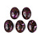 Dyed Synthetic Gemstone Cabochons, Oval, Purple, 25x18~18.5x8~8.5mm