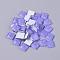 Faceted Glass Cabochons, Mosaic Tiles, for Home Decoration or DIY Crafts, Square, Purple, 9.5x9.5x3.8mm, about 90pcs/bag