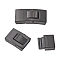 304 Stainless Steel Bayonet Clasps, Rectangle, Electrophoresis Black, 25x13mm, Hole: 10x3mm