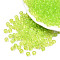 Transparent Acrylic Beads, Faceted, Rondelle, Green Yellow, 4x3.5mm, Hole: 1.5mm, about 14000pcs/500g