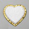 Polyester Patches, Sew on Appliques, Costume Accessories, for Clothes, Bag Pants, Heart, Heart, 49x49.5x3mm
