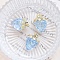 Acrylic Pendants, Strawberry, Light Sky Blue, 32x23mm