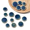 Mosaic Tiles Porcelain Cabochons, for Home Decoration or DIY Crafts, Flat Round, Marine Blue, 24~30x5mm, about 16pcs/100g, 100g/set