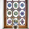 SUPERDANT 9PCS Mandala Window Stickers Colorful Mandala Window Decals Mandala Window Floor Clings Non-Adhesive Stickers Mandala Window Decal for Yoga Room Bedroom Window Decor