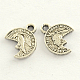 Tibetan Style Zinc Alloy Cracked Coin Charms TIBEP-Q033-25-1