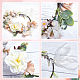 Brautkranz aus künstlichen Blumen aus Stoff OHAR-WH0011-18-4