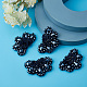 CRASPIRE 4PCS Crystal Shoe Clips Black Rhinestone Crystal Shoe Clips Charms Wedding Bridal Shoe Buckles Elegant Rhinestones Flower Clips for Jewelry Shoes Clothing Bags Hats Decor FIND-CP0001-09-5