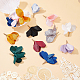 SUNNYCLUE 40Pcs 10 Colors Mixed Colours Fabric Flowers Charms Pendants with Golden Caps for Jewellery Earring Making Crafts Jewellery Findings Accessory IFIN-SC0001-06G-5