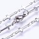 304 Stainless Steel Chain Necklaces STAS-P164-01P-2