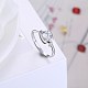 Adjustable 925 Sterling Silver Cubic Zirconia Finger Rings RJEW-BB20786-6-7