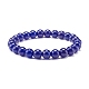 Dyed Natural Malaysia Jade Round Beads Stretch Bracelets Set BJEW-JB06955-8