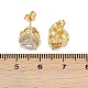 Серьги-гвоздики из циркония EJEW-Z128-01G-02-3