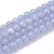 Calcédoine bleue naturelle chapelets de perles G-R193-02-6mm-1