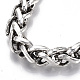 Men's Alloy Wheat Chain Bracelets BJEW-T014-07AS-4