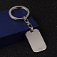 Rectangle 304 Stainless Steel Keychain KEYC-H014-05-3