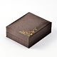Rectangle Satin Plastic Pendant Necklace Jewelry Boxes SBOX-N002-01B-1
