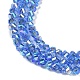 Chapelets de perles en verre électroplaqué&nbsp;GLAA-Q105-04F-3