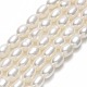 Fili di perle di perle d'acqua dolce coltivate naturali PEAR-J006-17C-01-1