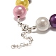 Bracelet de perles rondes en acrylique pour femme BJEW-JB07562-5