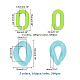 Chgcraft 1000pcs 10 anneaux de liaison en acrylique opaque de style FIND-CA0004-84-2