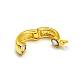 Brass Magnetic Clasps with Loops KK-H697-G-LF-3