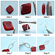 Sunnyclue diy 8 pares de kit de fabricación de aretes con cuentas acrílicas de imitación de piedras preciosas DIY-SC0007-34-4