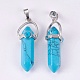 Natural & Synthetic Mixed Stone Double Terminated Pointed Pendants G-P373-B-3