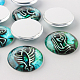Constellation/Zodiac Sign Printed Glass Cabochons X-GGLA-A002-25mm-EE-3
