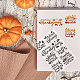 CRASPIRE Hello Autumn Pumpkin Clear Rubber Stamps Happy Thanksgiving Greeting Words Reusable Silicone Transparent Seals for Card Making DIY Scrapbooking Journaling Photo Album Decoration 6.3 x 4.3inch DIY-WH0448-0006-4