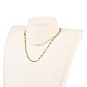 Brass Glass Beaded   Necklaces X-NJEW-JN03135-03-5