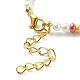 Bracelet de collier de perles de verre et mauvais œil au chalumeau SJEW-JS01247-10