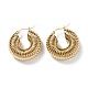Chunky Vintage Grooved Hoop Earrings for Women EJEW-O096-52G-2